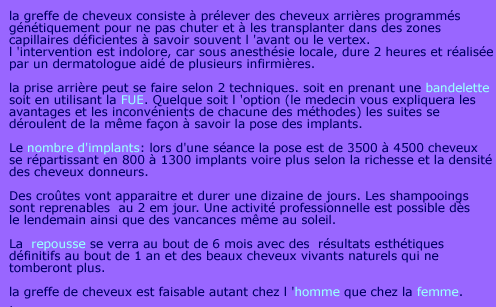 greffe de cheveux